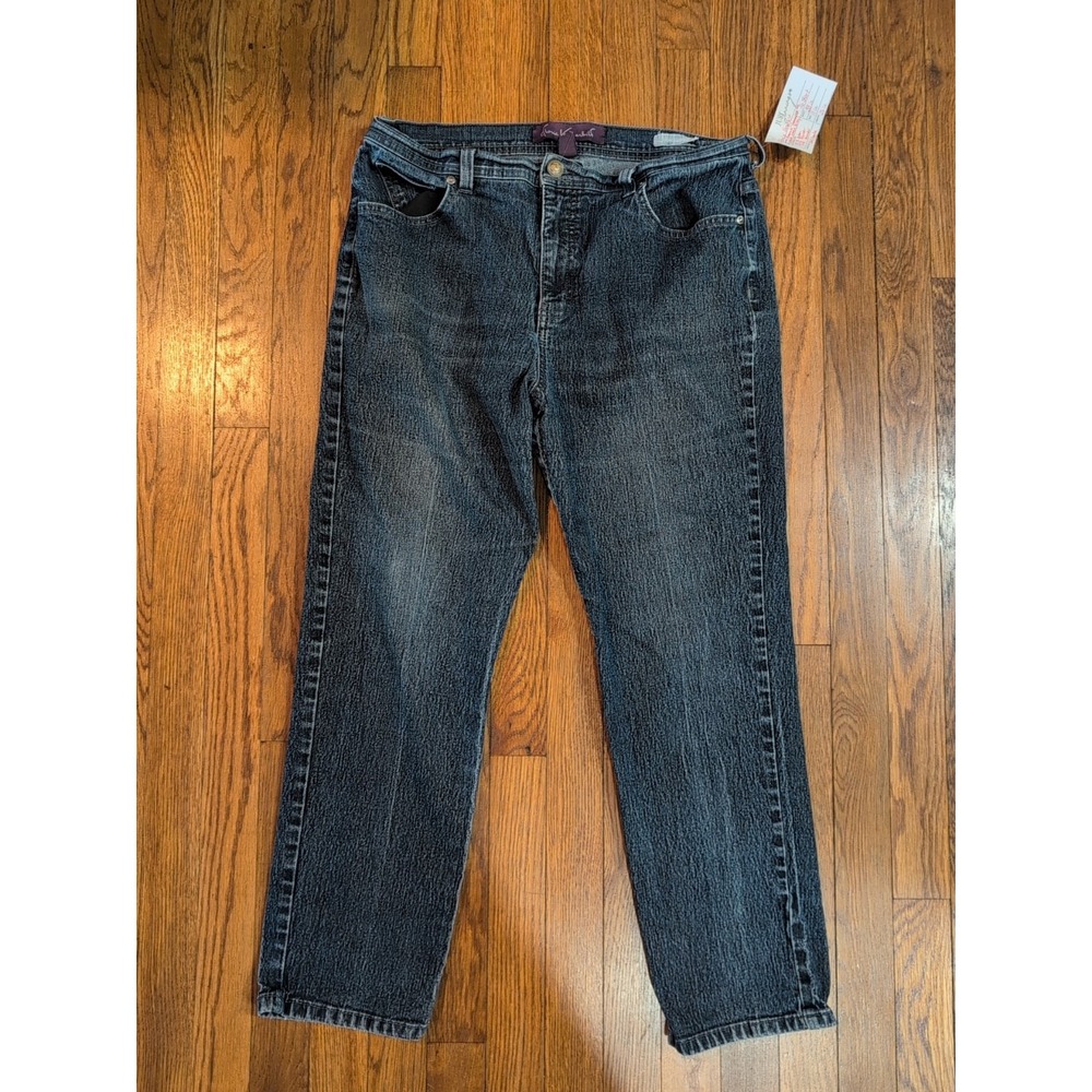 EUC Gloria Vanderbilt "Amanda"  Skinny Stretch Jeans Jegging Sz 16 SHORT Dk Wash